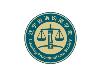 曾翼的遼寧省訴訟法學研究會會徽對稱LOGOlogo設(shè)計